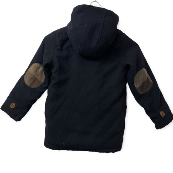 F.o.g London Fog kids black hooded duffle coat 6X - Picture 4 of 10